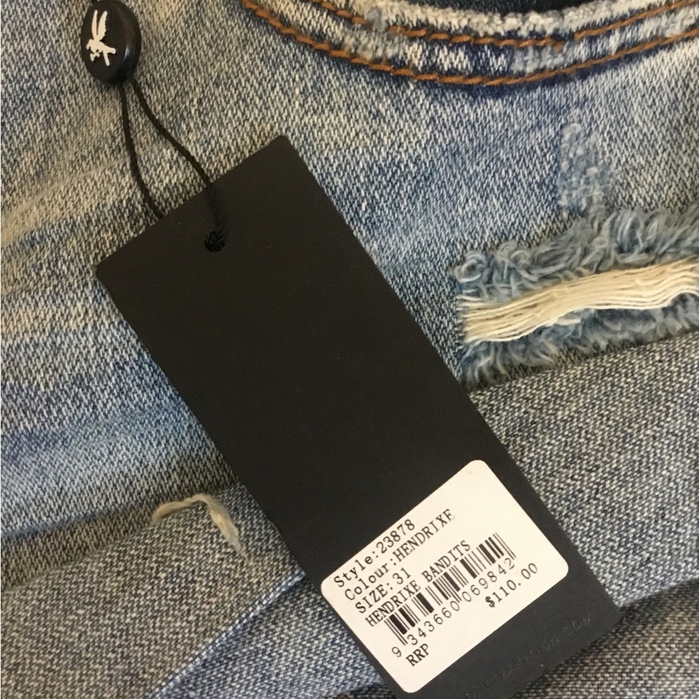 NWT One Teaspoon Hendrixe Bandit Distressed Blue Jean Shorts - Picture 8 of 8